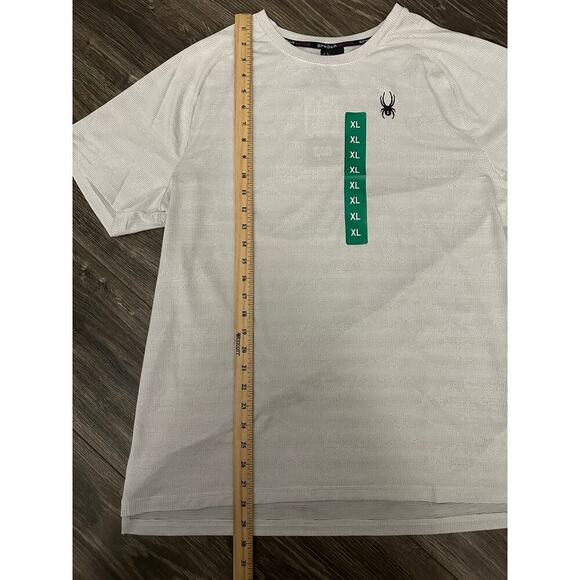 Spyder Active Men's Short-Sleeve 4-Way Stretch T-Shirt Size XL White - Picture 2 of 6